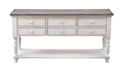 Bar Harbor II - Six Drawer Console Table - Cream