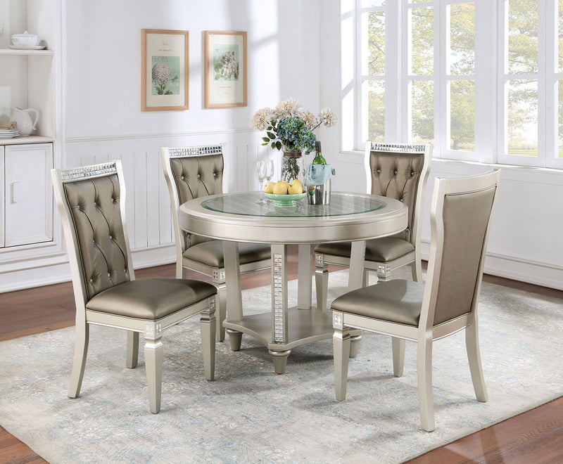 Adelina - Round Table - Champagne - Grand Furniture GA