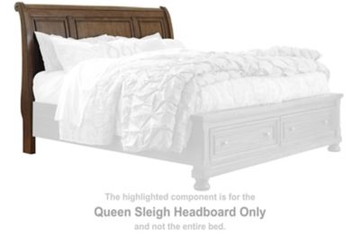 Flynnter - Medium Brown - Queen Sleigh Headboard