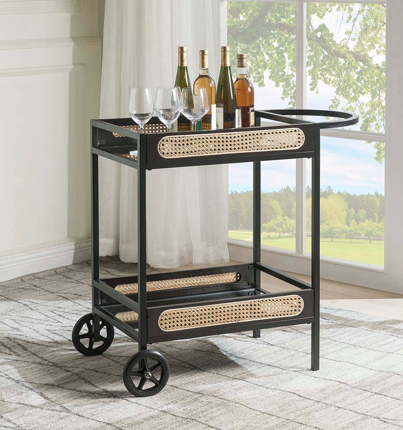 Colson - Serving Cart - Black Finish - Grand Furniture GA