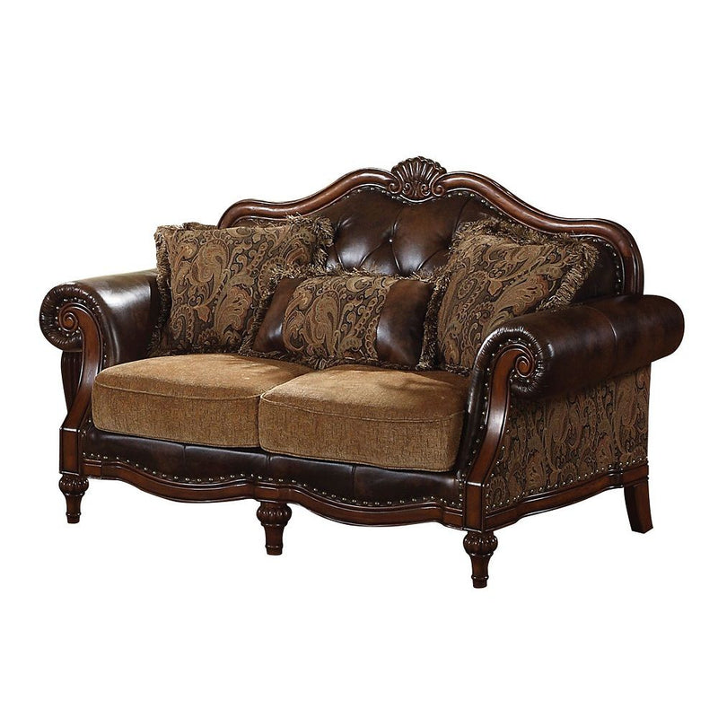 Dreena - Loveseat (With 3 Pillows) - Dark Brown - 70" - Grand Furniture GA