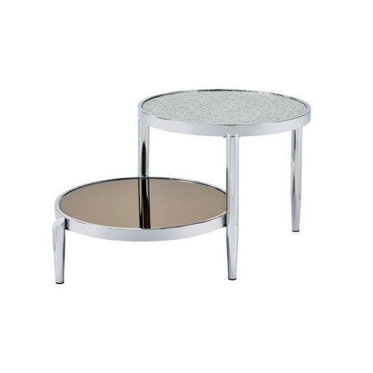 Abbe - Coffee Table - Glass & Chrome Finish - Grand Furniture GA