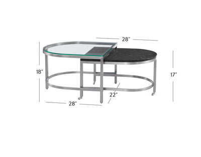 Hensley - Bunching Cocktail Table - Silver