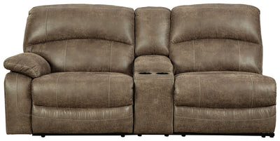 Segburg - Driftwood - Laf Rec Power Sofa W/Console