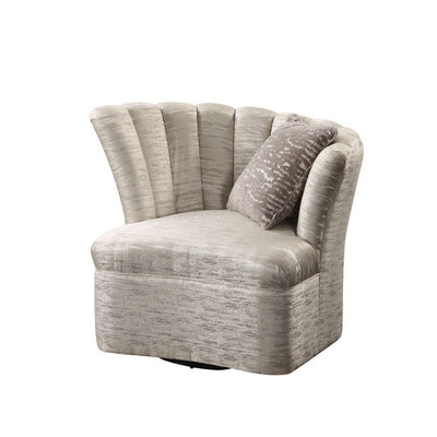 Athalia - Swivel Chair - Shimmering Pearl - Grand Furniture GA