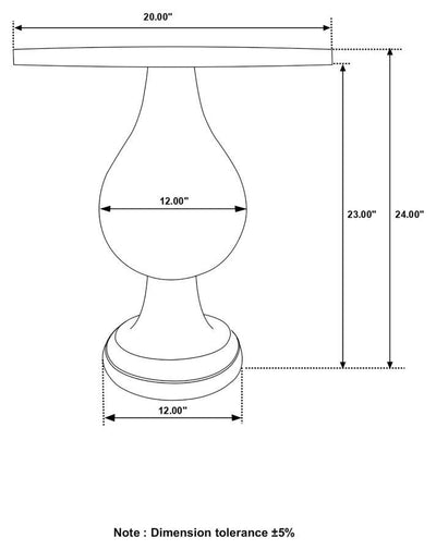 Dianella - Round Pedestal Base Accent Side Table