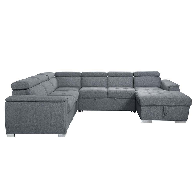 Hanley - Sectional Sofa - Gray Fabric - Grand Furniture GA