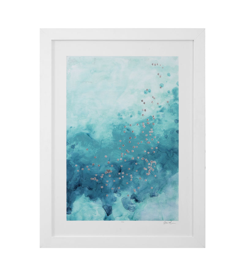 Sea Shimmer - II Framed Print - Blue