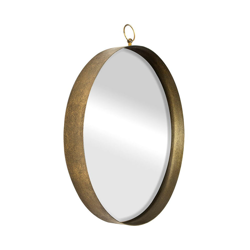 Round Mirror, Circle Mirror With Iron Frame For Living Room Bedroom Vanity, Entryway Hallway