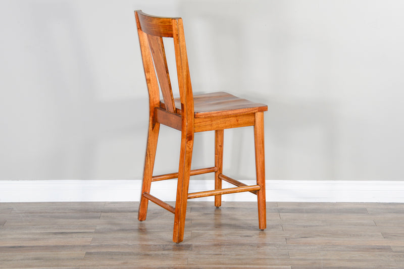 American Modern - T-Back Barstool - Light Brown