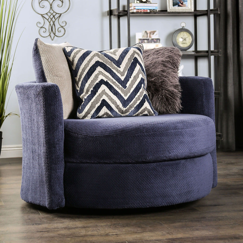 Griswold - Swivel Chair - Navy - Grand Furniture GA