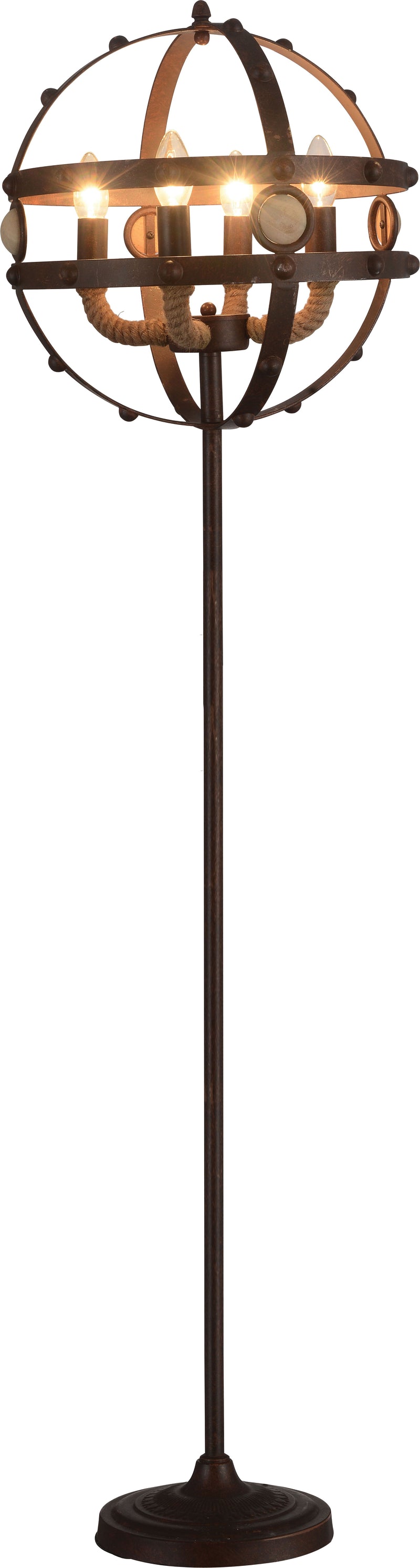 Benie - Floor Lamp - Brown, Dark - Grand Furniture GA