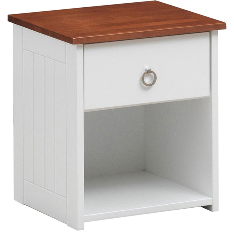 Farah - Nightstand - White & Oak - Grand Furniture GA