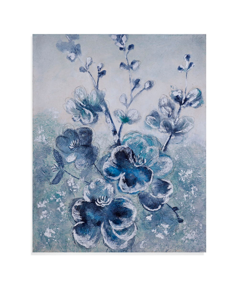 Blue Blooms - Canvas Art - Blue