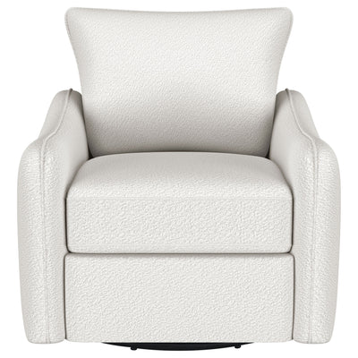 Madia - Upholstered Sloped Arm Swivel Glider Chair - Vanilla