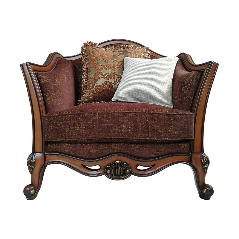 Beredei - Chair - Fabric & Antique Oak - Grand Furniture GA