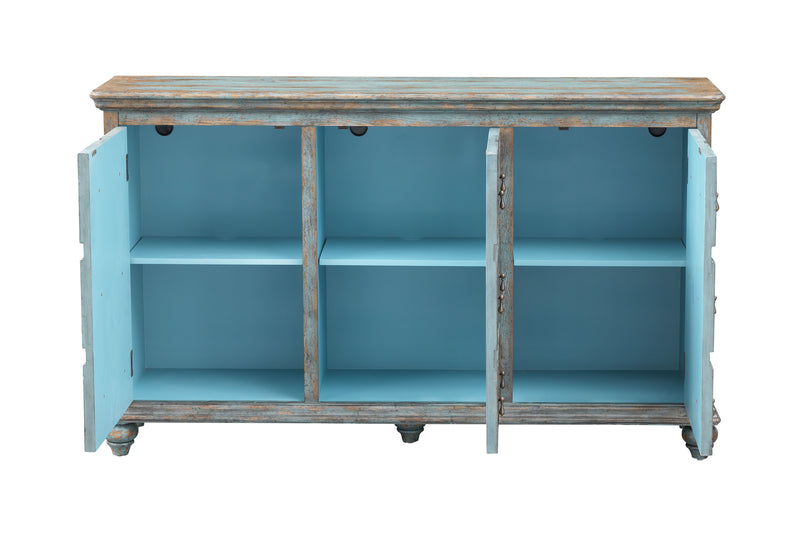 Bell - Three Door Credenza - Roxanna Aged Blue