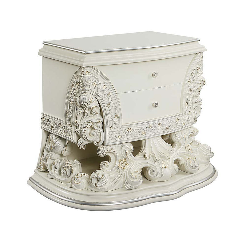 Adara - Nightstand - Antique White Finish - Grand Furniture GA