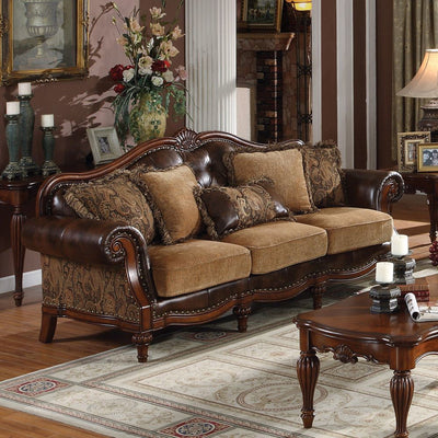 Dreena - Sofa (With 5 Pillows) - Dark Brown - 93" - Grand Furniture GA