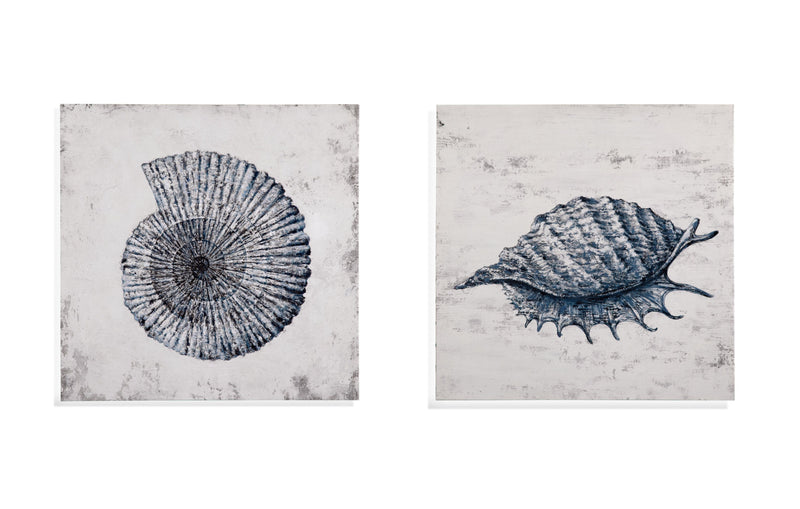 Shell II - Canvas Art - Blue