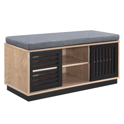 Gamaliel - Bench - Oak & Espresso Finish - Grand Furniture GA