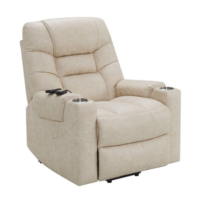 Nairi - Power Recliner With Lift & Heating & Massage - Light Gray