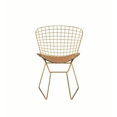 Achellia - Side Chair (Set of 2) - Whiskey PU & Gold