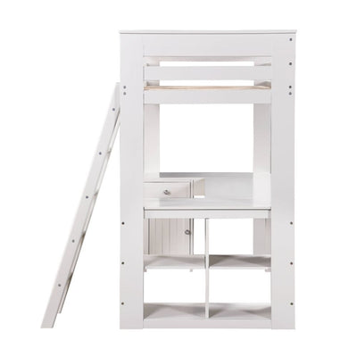 Ambar - Loft Bed - Light Gray - Grand Furniture GA