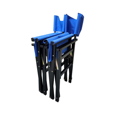 Folding Chair Wooden Director Chair Canvas Folding Chair Folding Chair (Set of 2) - Blue