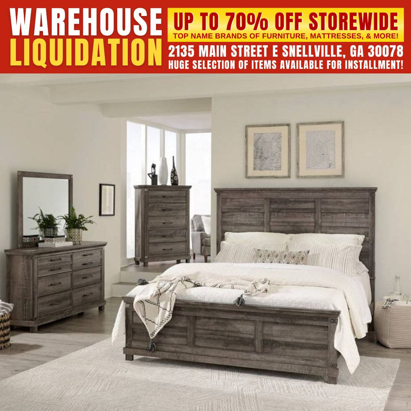 Lakeside Haven - Panel Bedroom Set - 4 Pc. Bed, Dresser, Mirror, Chest