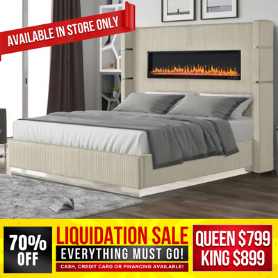 Queen/King Bed with Fireplace