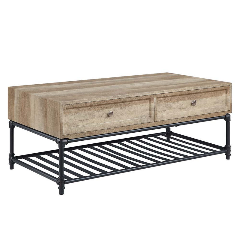 Brantley - Coffee Table - Oak & Sandy Black Finish - Grand Furniture GA