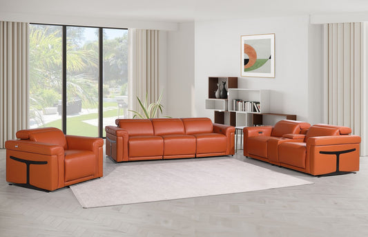 1126 - 7-Piece Modular Power Reclining Sofa, Loveseat & Chair Set In With 6 Power Recliners & Power Headrests