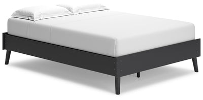 Charlang - Black / Gray - Full Platform Bed