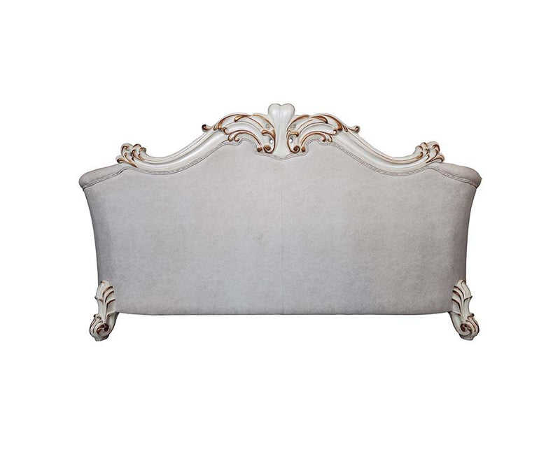 Vendom II - Sofa - Two Tone Ivory Fabric & Antique Pearl Finish - Grand Furniture GA