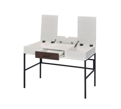 Verster - Desk - Natural & Black Finish - Grand Furniture GA