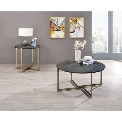 Bromia - Coffee Table - Black & Champagne - Grand Furniture GA