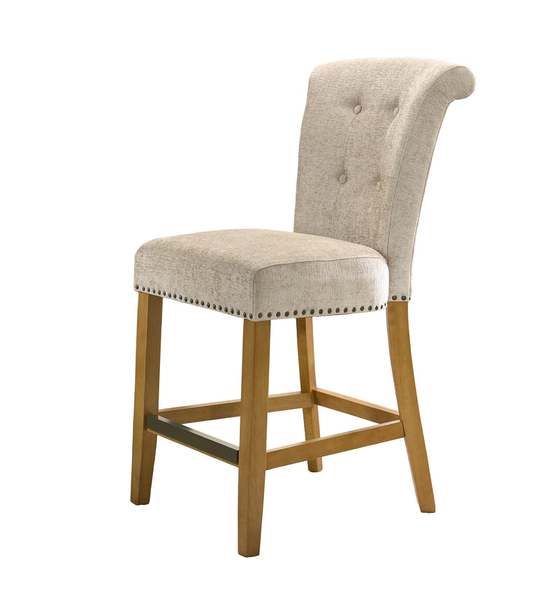 Auggie - 20.5" Fabric Counter Height Chair With Nailhead Trim