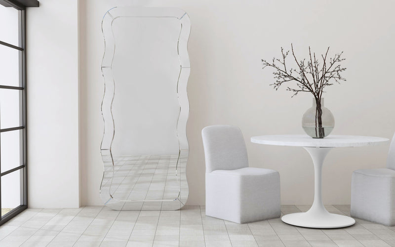 Wave - Floor Mirror - White