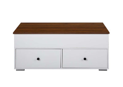 Readen - Coffee Table - White & Walnut Finish - Grand Furniture GA