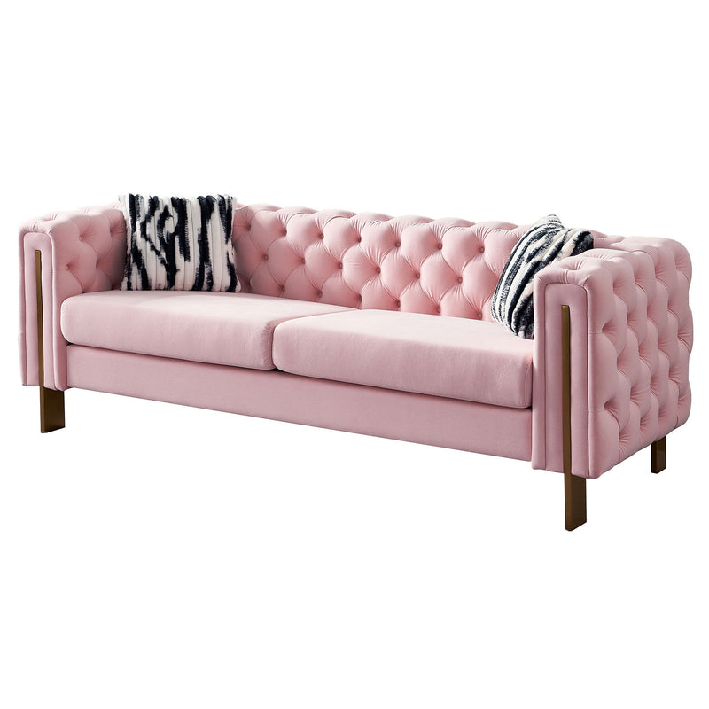 Chesterfield - Modern Tufted Velvet Living Room Sofa, 84.25&