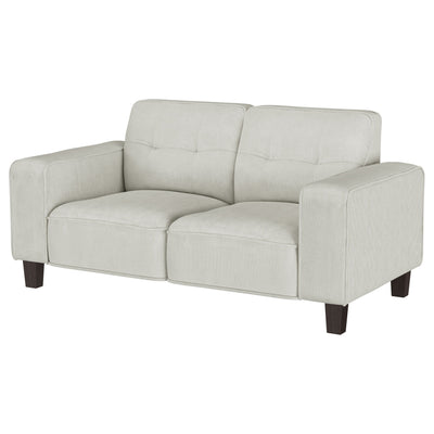 Deerhurst - Upholstered Track Arm Tufted Loveseat - Greige