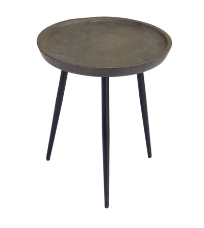 Saul - Accent Table - Sandblast Gray / Antique Gunmetal Finish