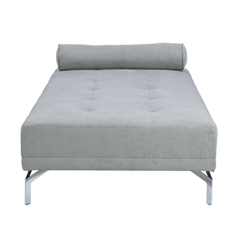 Quenti - Futon - Gray Melange Velvet - Grand Furniture GA