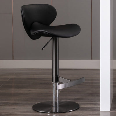 Titanium Stainless Steel Bar Stool, Swivel Adjustable Height For Kitchen Counter And Dining Room