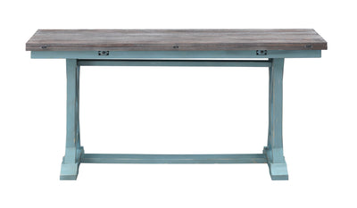 Bar Harbor - Hand Painted Table With Plank Style Top