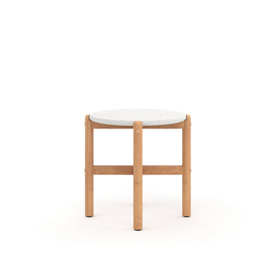 Solstice - End Table With Terazzo Top - White