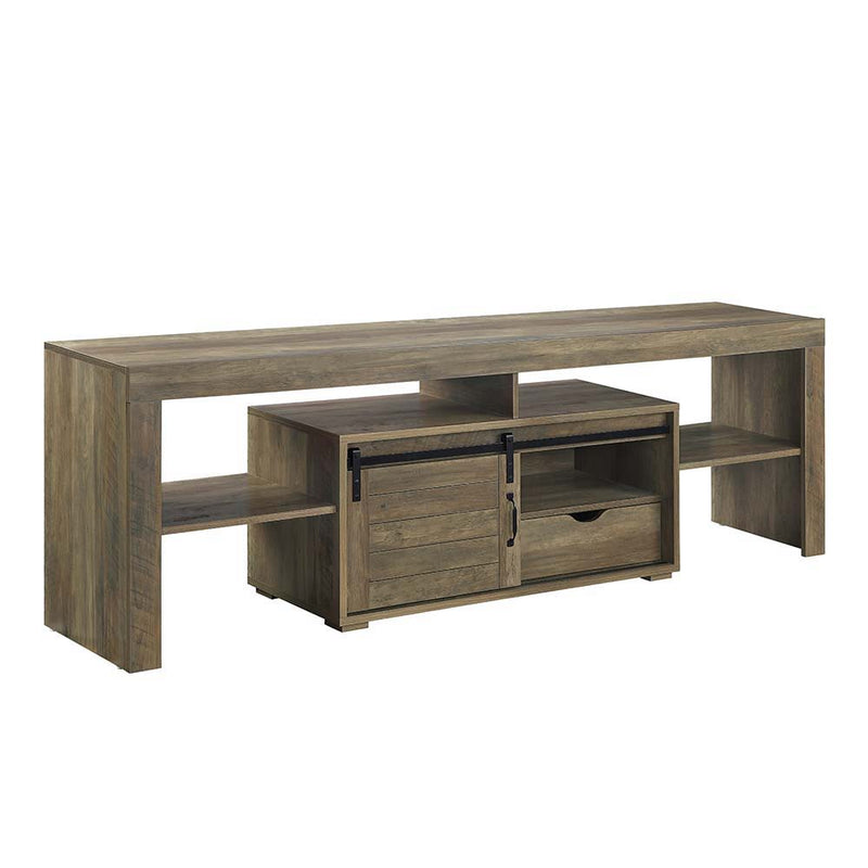 Wasim - TV Stand - Rustic Oak Finish - Grand Furniture GA