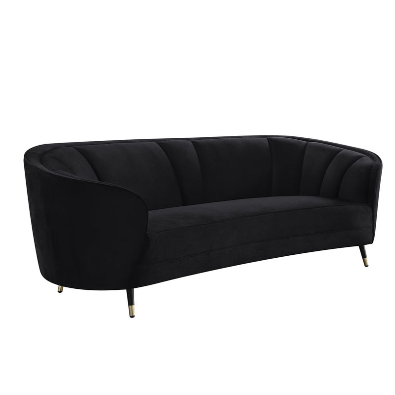 Achim - Sofa - Black Velvet - Grand Furniture GA