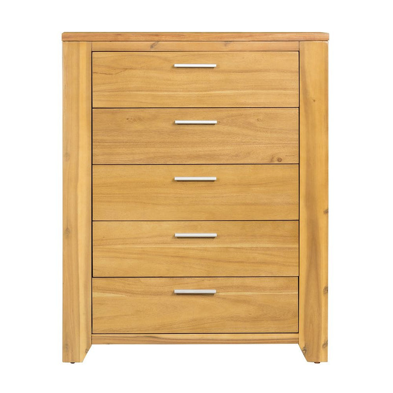 5 Drawer Dresser - Natural Brown